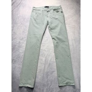 3x1 NYC M5 Low Rise Slim Selvedge Denim Jeans Fatigue Green Mens sz 34 x 32 read